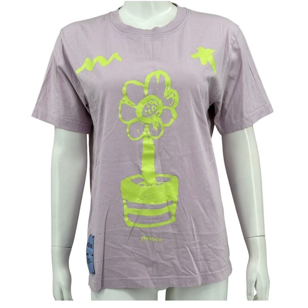 Alexander McQueen Shirt Men Small Grow Up Pale Pink Relaxed Fit Graphic Designer